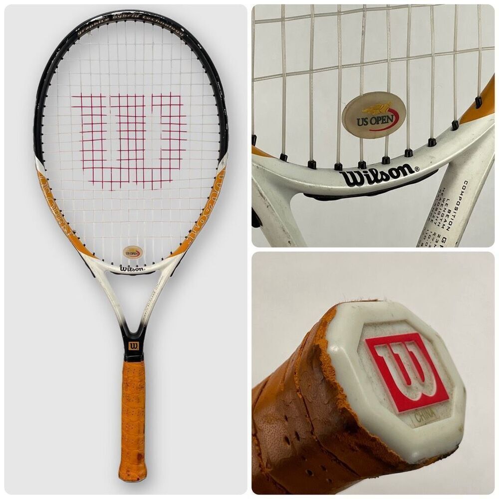 Wilson US OPEN Tennis Racquet Graphite Hybrid 110sq.in. 10oz 4-1/2 16x19 1pt HL
